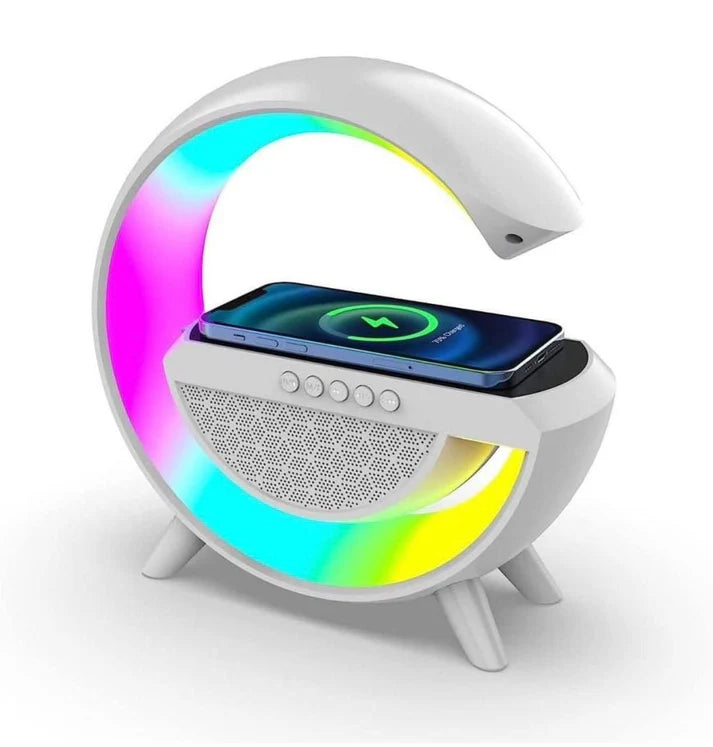 3-in-1 RGB LED Wireless Charging Speaker Lamp | Bluetooth Speaker + Fast Qi Charger + Ambient Night Light