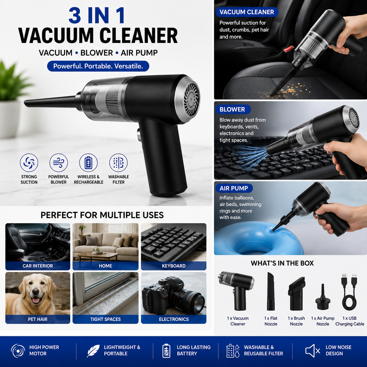 3 IN 1 VACUUM CLEANER